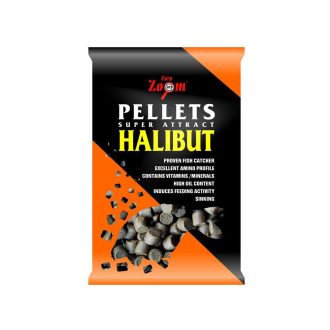   Carp Zoom Furat nélküli halibut etetőpellet, 3 mm, halibut, fekete, 800 g