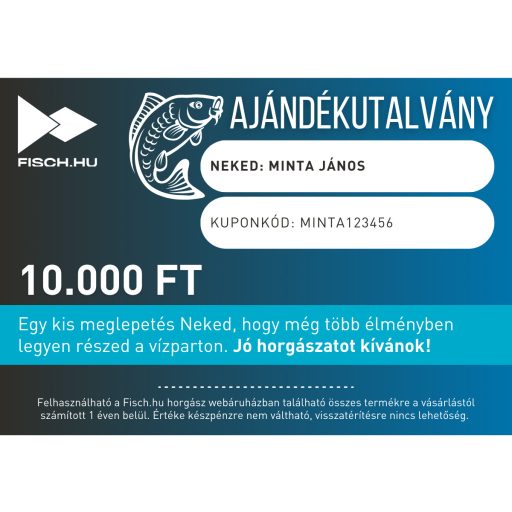 Fisch.hu Ajándékutalvány webes vásárláshoz - 10.000 FT értékben