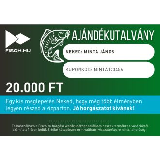   Fisch.hu Ajándékutalvány webes vásárláshoz - 20.000 FT értékben