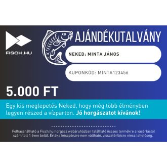   Fisch.hu Ajándékutalvány webes vásárláshoz - 5.000 FT értékben