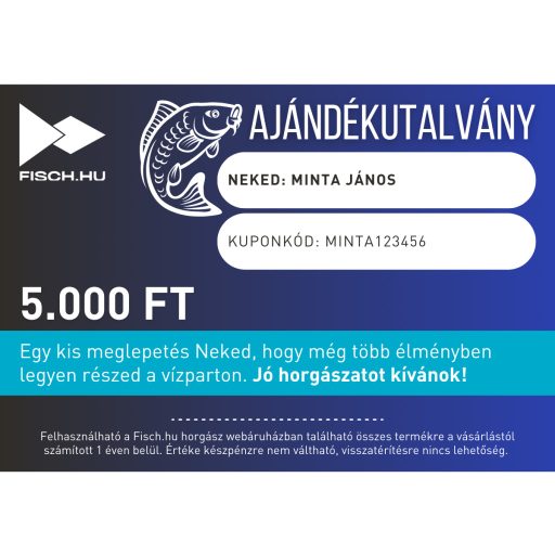 Fisch.hu Ajándékutalvány webes vásárláshoz - 5.000 FT értékben