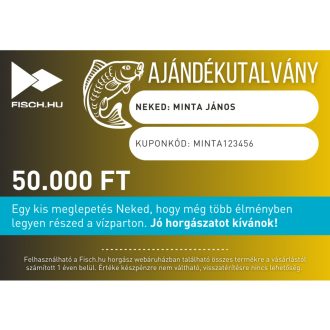   Fisch.hu Ajándékutalvány webes vásárláshoz - 50.000 FT értékben