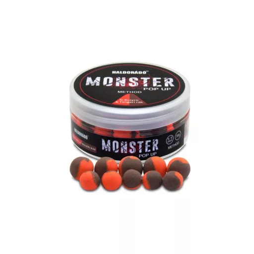Haldorádó Monster Method pop up, 9, 11 mm, Vajsav & Tengeri Rák, barna-narancs, 30 g