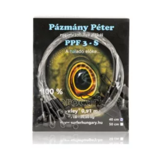   Pázmány Péter Ragadozóhalas előke standard gyorskapoccsal Fluorocarbon, 40 cm, 36,28 kg, 5 db